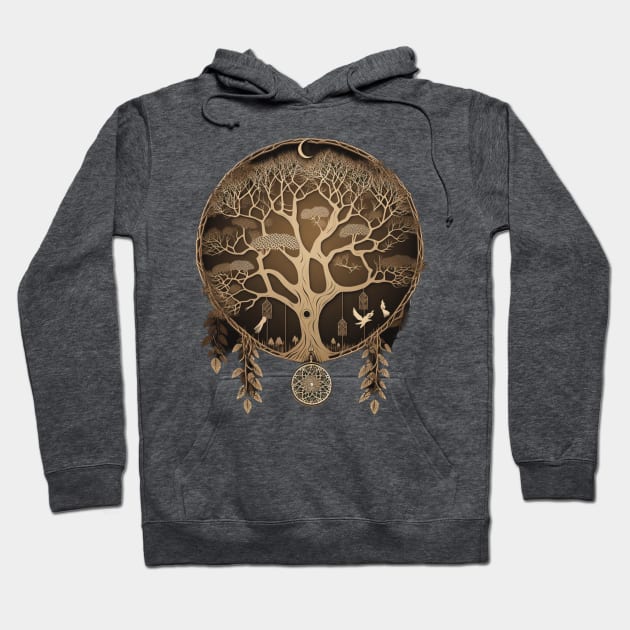 Dream Catcher Tree - Designs for a Green Future Hoodie by Greenbubble
